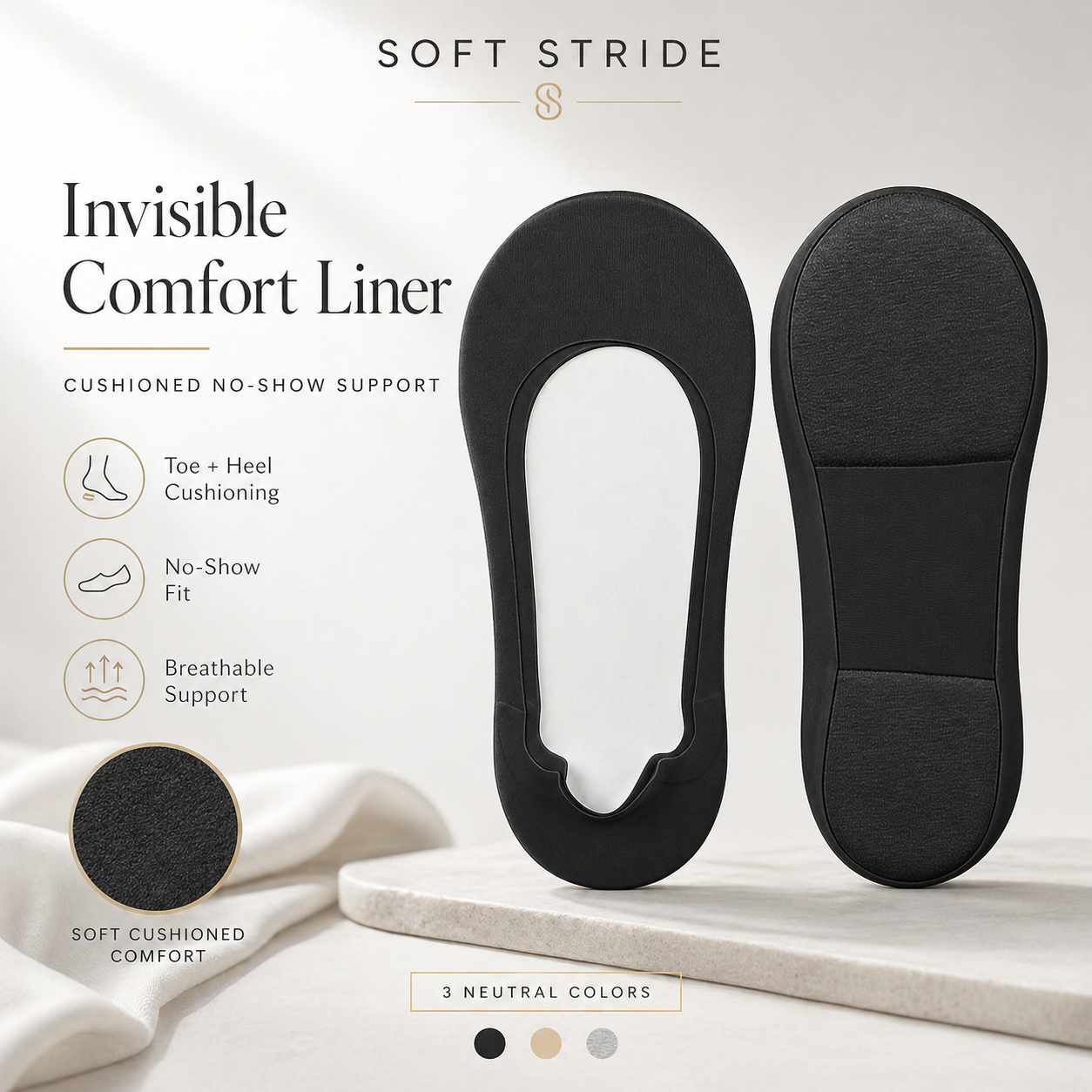 SoftStep Füßlinge Schwarz