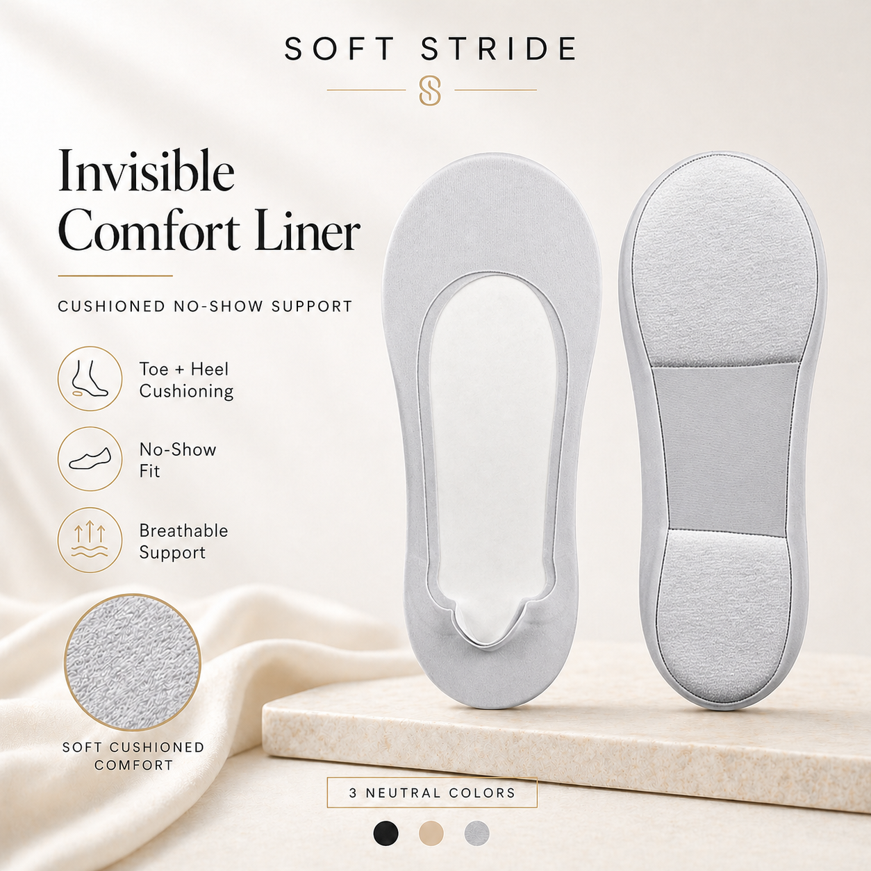 SoftStep Füßlinge Grau